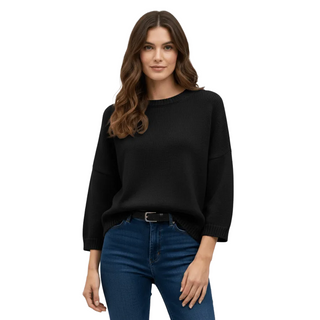 Calimar cashmere-uld sweater sort