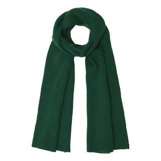 Cashmere tørklæde med rib i grøn