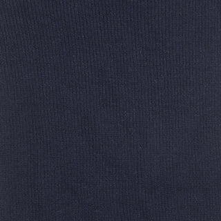 Cashmere tørklæde med rib i mørkeblå