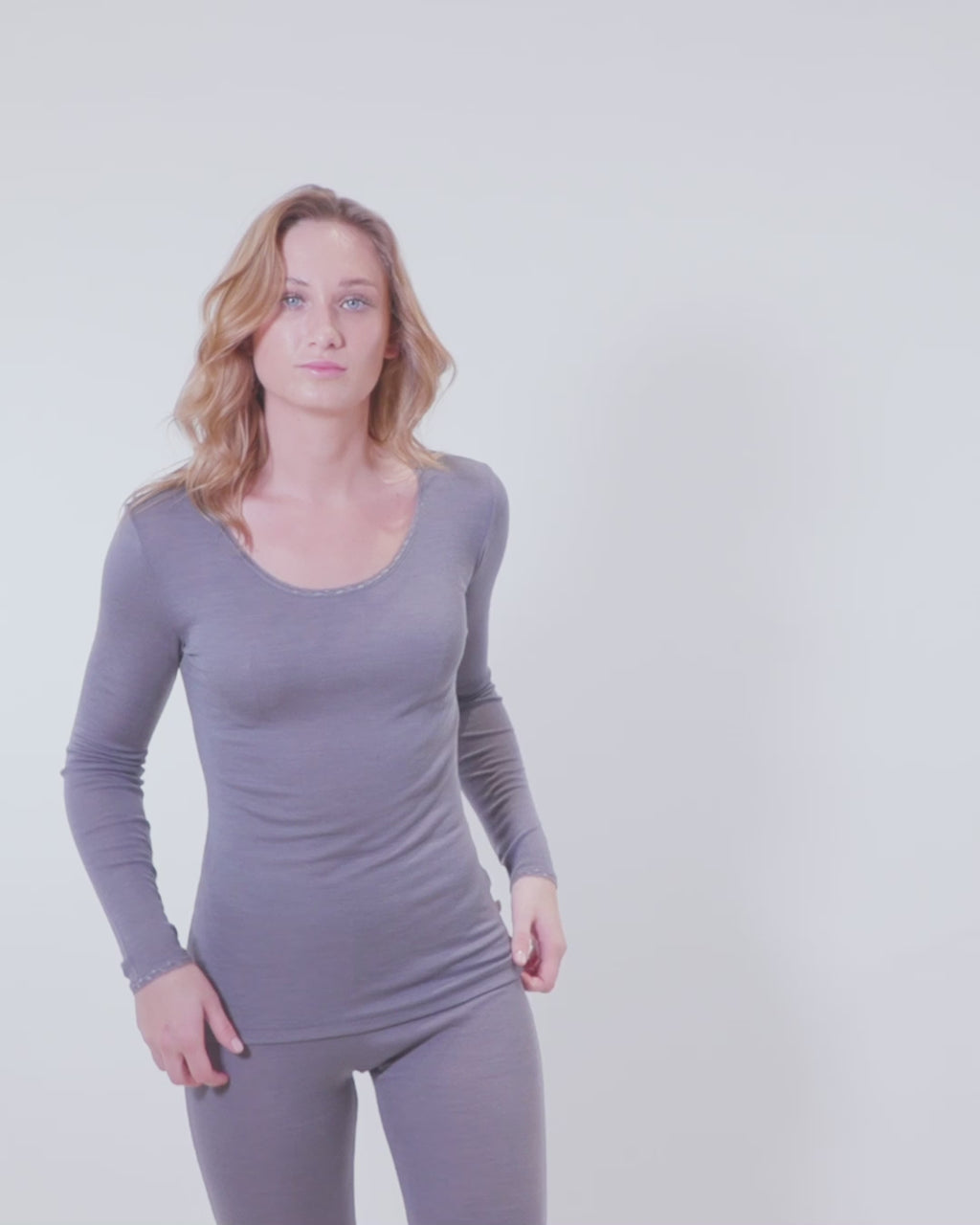 Joha uld silke leggings grå