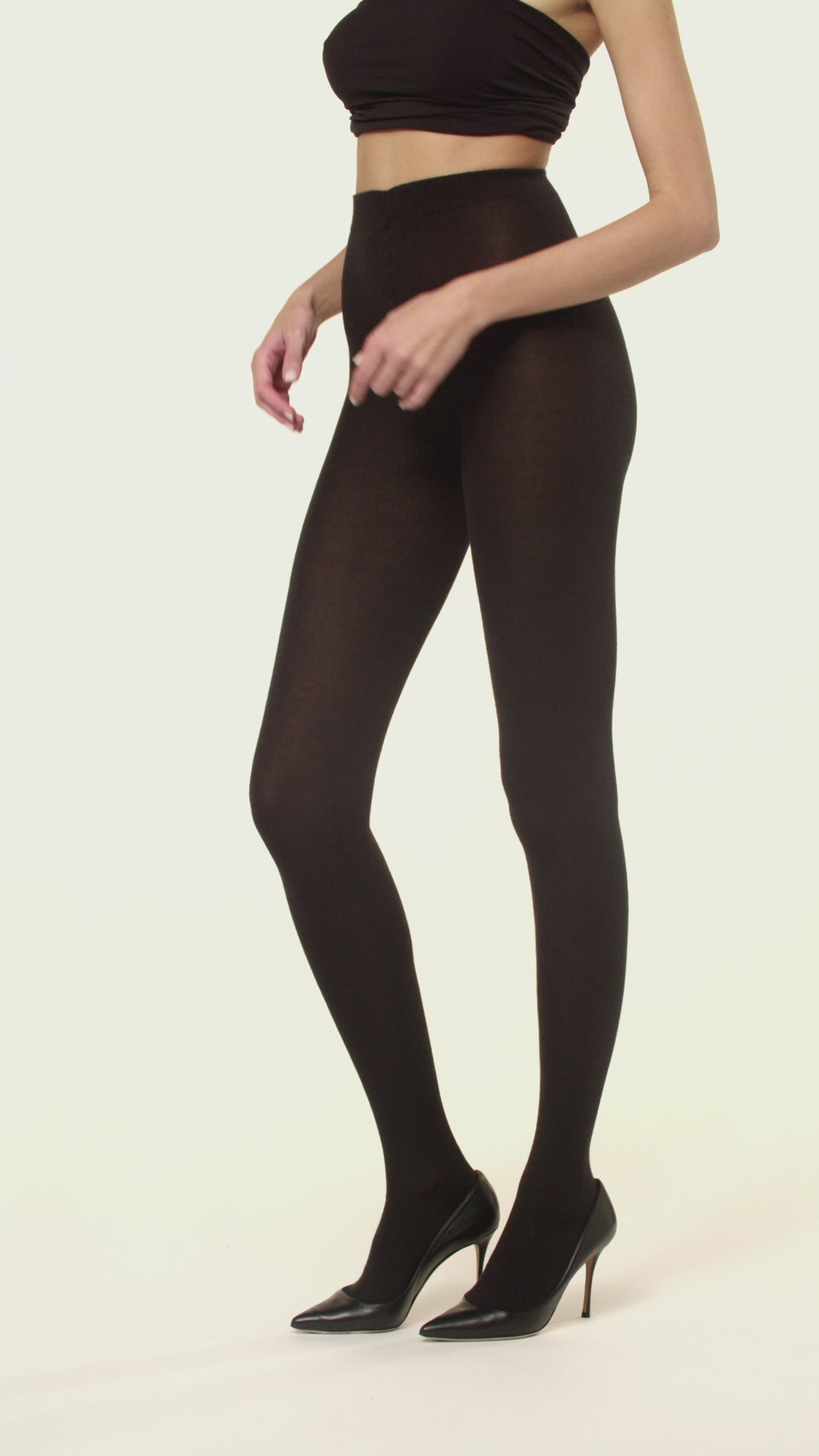 Wolford cashmere-silke strømpebukser