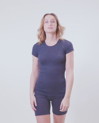 Joha uld-silke t-shirt blå