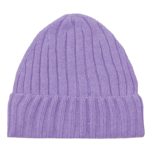 Cashmere hue i bred rib i lilla