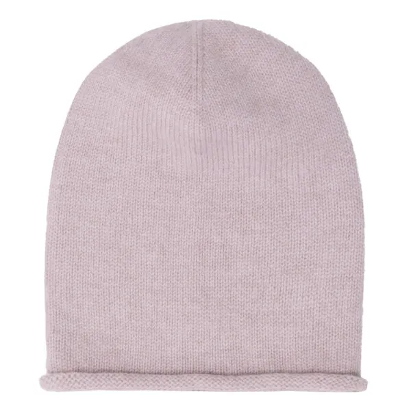 Cashmere hue i glat strik i rosa