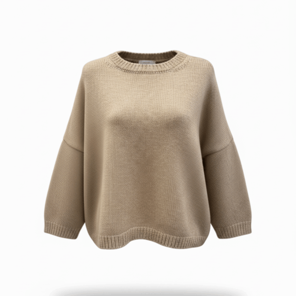 Calimar cashmere-uld sweater lys beige