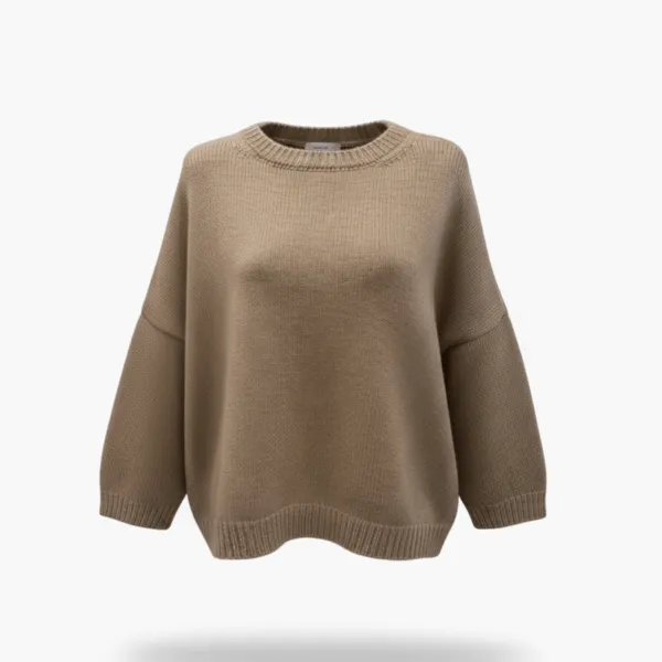 Calimar cashmere-uld sweater mørk beige