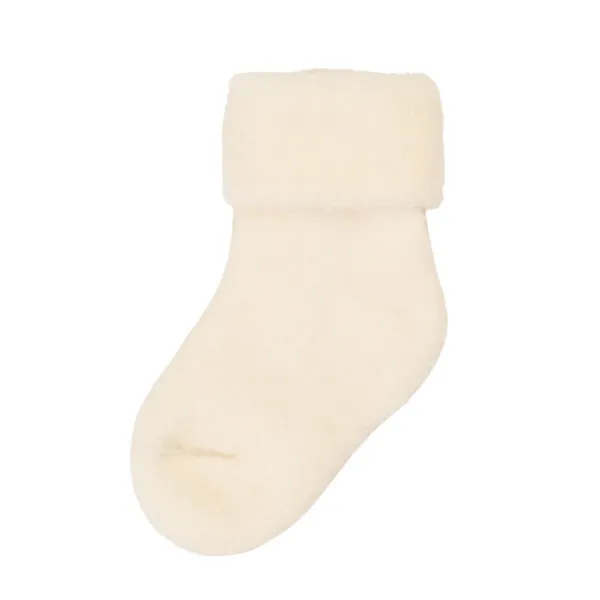 Joha kraftige uldstrømper til børn naturhvid