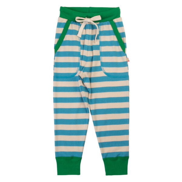 Katvig stribet bukser blå/grøn