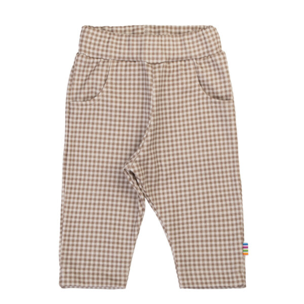 Joha ternede bukser i økologisk bomuld hvid/lysebrun