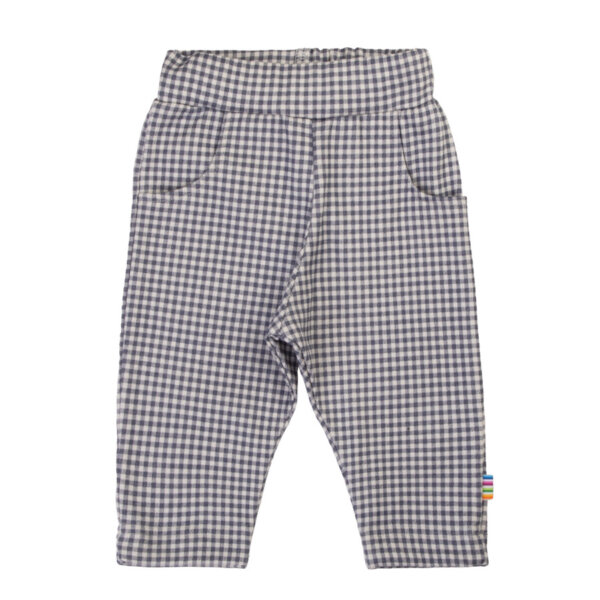 Joha ternede bukser i økologisk bomuld hvid/blå