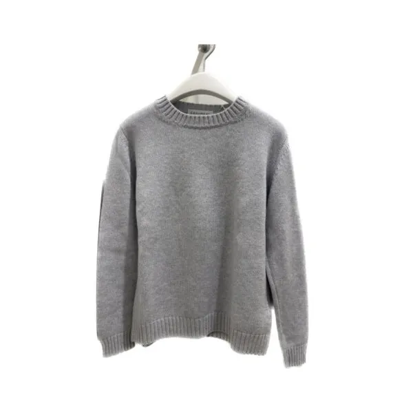 Scandinavianlux cashmere sweater med ribkant lysgrå