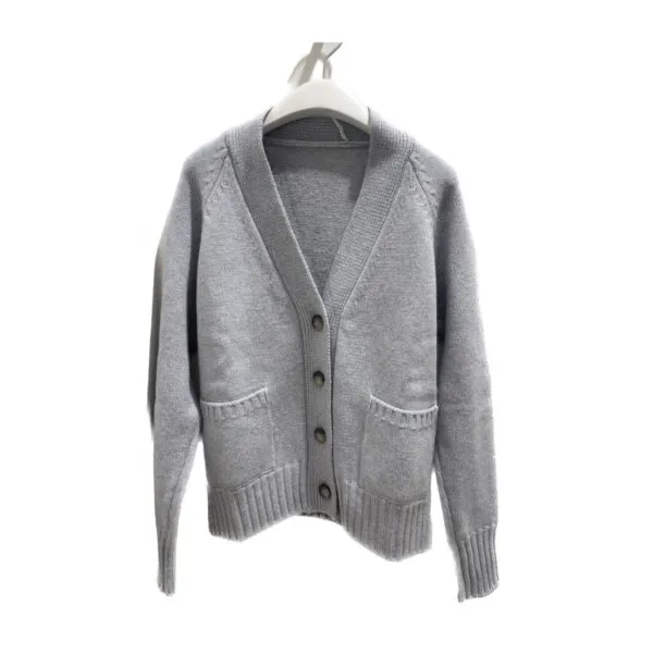 Scandinavianlux uld cardigan med lommer lysegrå