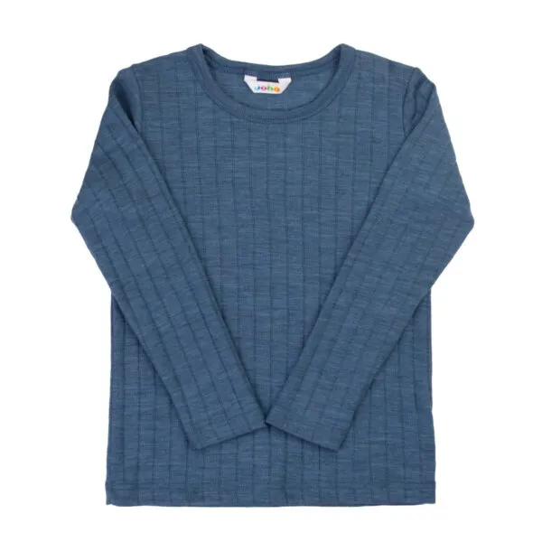 Joha uld-silke bluse blå